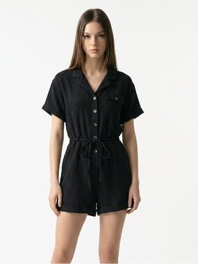 JOE FRESH | Cotton Utility Romper Sz M